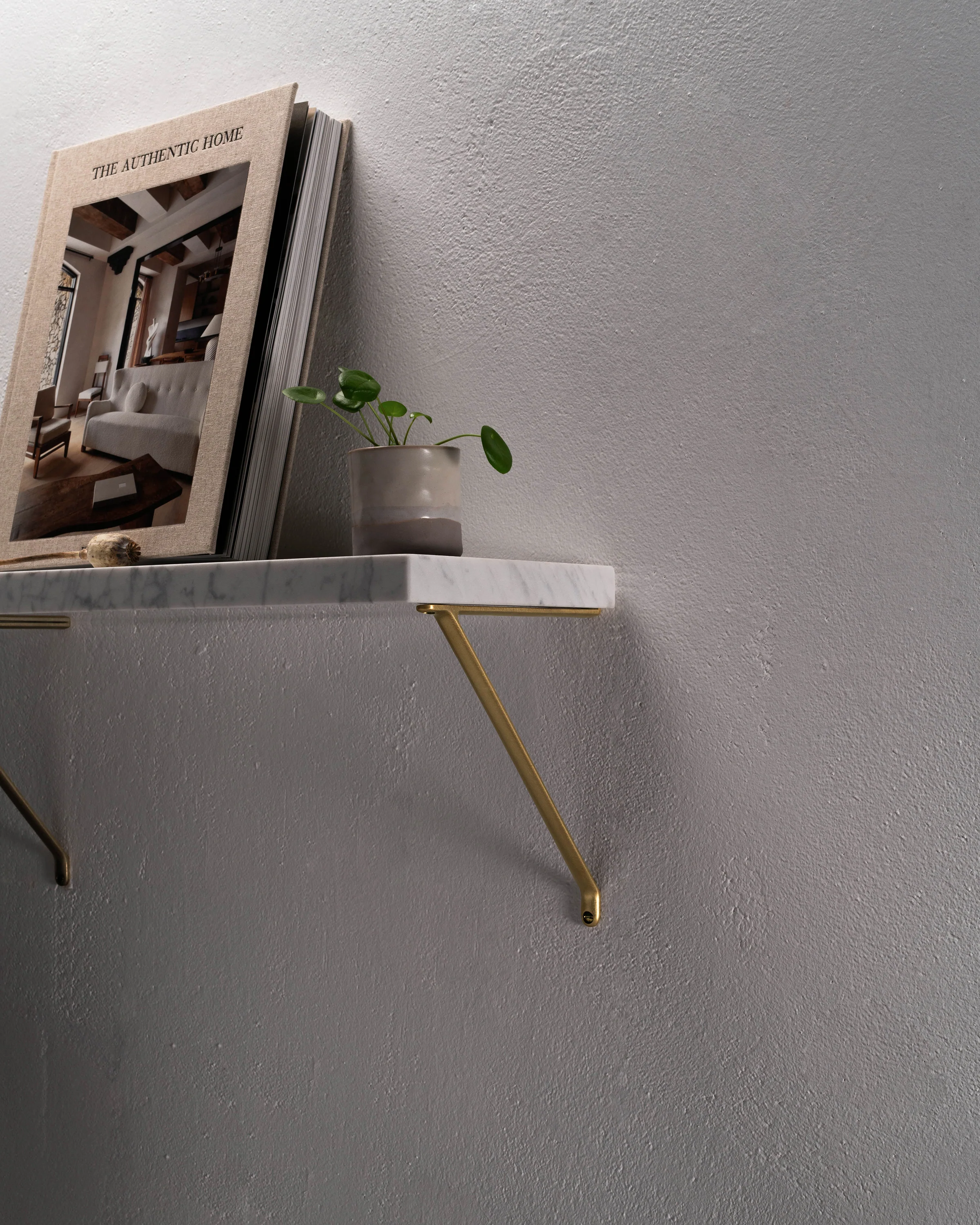 Brixton Shelf Bracket Medium - Antique Brass - Image 3